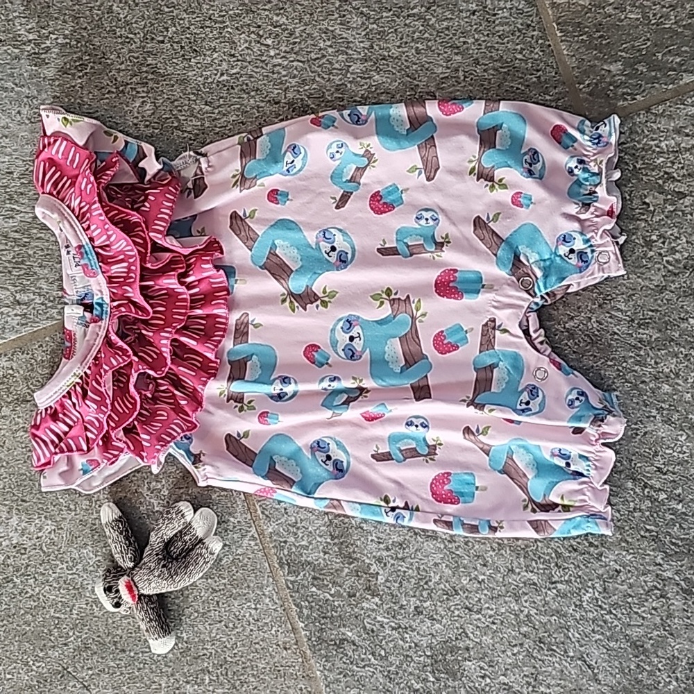 Pete & Lucy sloth romper size 3-6 months